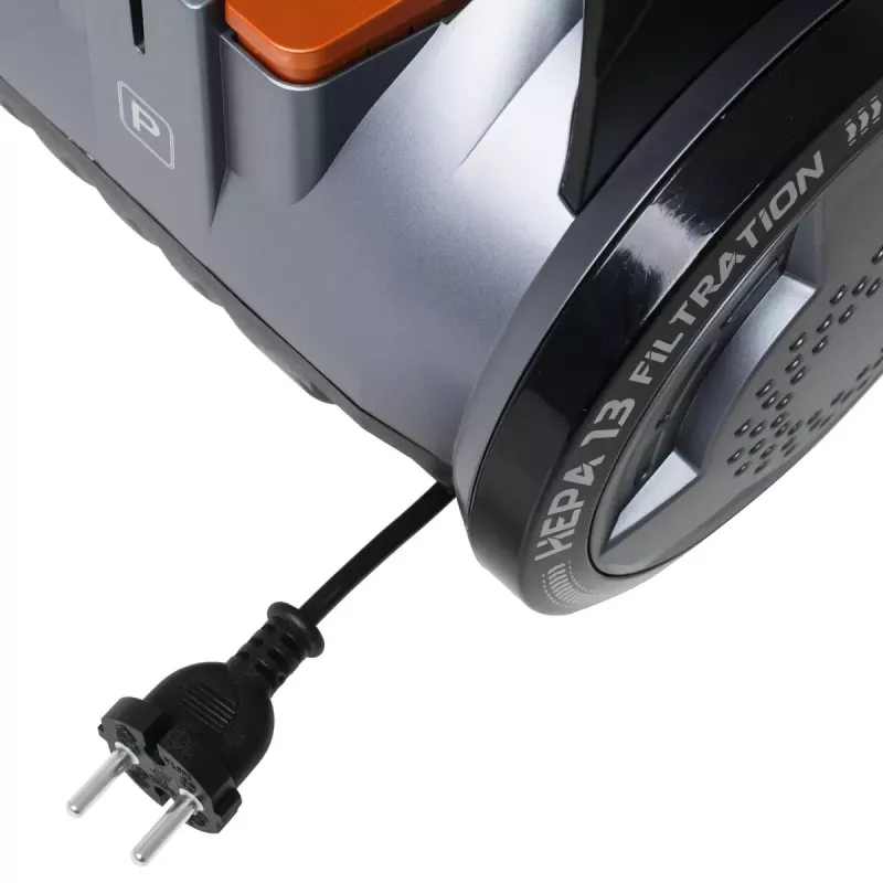 Aspirador sem saco Adler AD 7065 — 700 W, depósito de pó 1,6 L, HEPA, raio de 9 m, preto/vermelho