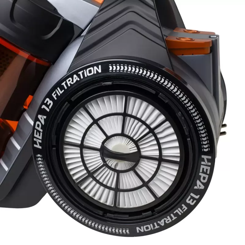 Aspirador sem saco Adler AD 7065 — 700 W, depósito de pó 1,6 L, HEPA, raio de 9 m, preto/vermelho