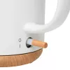 Chaleira elétrica Adler AD 1304 — 1 L, 1200 W, corpo em cerâmica, tampa articulada, base rotativa 360°, branca
