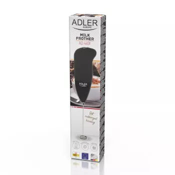 Batedor de leite elétrico de mão Adler AD 4491 batedor em aço inoxidável preto
