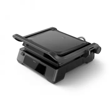 Grelhador de contacto Philips série 7000, preto, retangular, touch, 220 °C, tampa dobrável, tampa de fecho, 180°