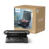 Grelhador de contacto Philips série 7000, preto, retangular, touch, 220 °C, tampa dobrável, tampa de fecho, 180°