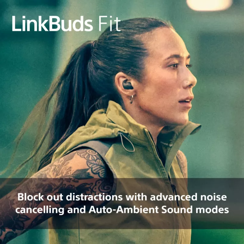 Auscultadores sem fios In-Ear Sony LinkBuds Fit WFLS910NB — Bluetooth, 20–20000 Hz, alcance de 10 m, 75 g, preto