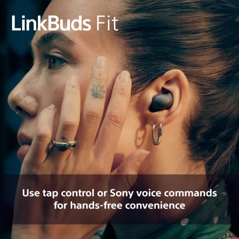 Auscultadores sem fios In-Ear Sony LinkBuds Fit WFLS910NB — Bluetooth, 20–20000 Hz, alcance de 10 m, 75 g, preto