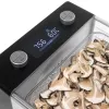 Desidratador de alimentos Adler AD 6660, 600 W, 6 tabuleiros, termostato ajustável, aço, design dobrável