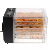 Desidratador de alimentos Adler AD 6660, 600 W, 6 tabuleiros, termostato ajustável, aço, design dobrável