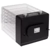 Desidratador de alimentos Adler AD 6660, 600 W, 6 tabuleiros, termostato ajustável, aço, design dobrável