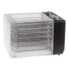 Desidratador de alimentos Adler AD 6660, 600 W, 6 tabuleiros, termostato ajustável, aço, design dobrável