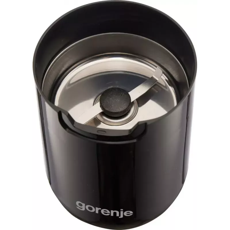 Moinho de café Gorenje SMK150SB — motor de 150 W, capacidade de grãos 45 g, lâminas de aço inoxidável, preto