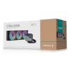DeepCool LT360 ARGB R-LT360-BKAMNC-G-1 refrigeração líquida all-in-one para CPU, radiador de 360 mm, 3 ventoinhas de 120 mm, 600-2400 RPM, 72,04 CFM, LGA1851/LGA1700/LGA1200/AM5/AM4, preto