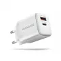 Carregador para dispositivos móveis Axagon ACU-PQ20W universal branco