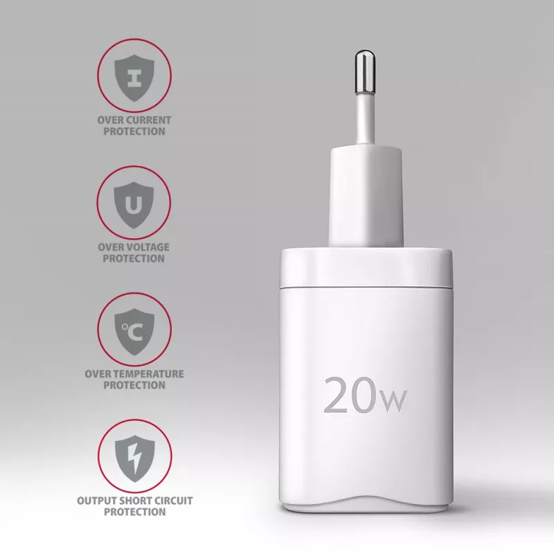 Carregador para dispositivos móveis Axagon ACU-PQ20W universal branco