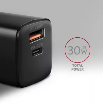 Carregador de parede Axagon ACU-PQ30 PD3.0 & QC4+ 2 saídas 30W