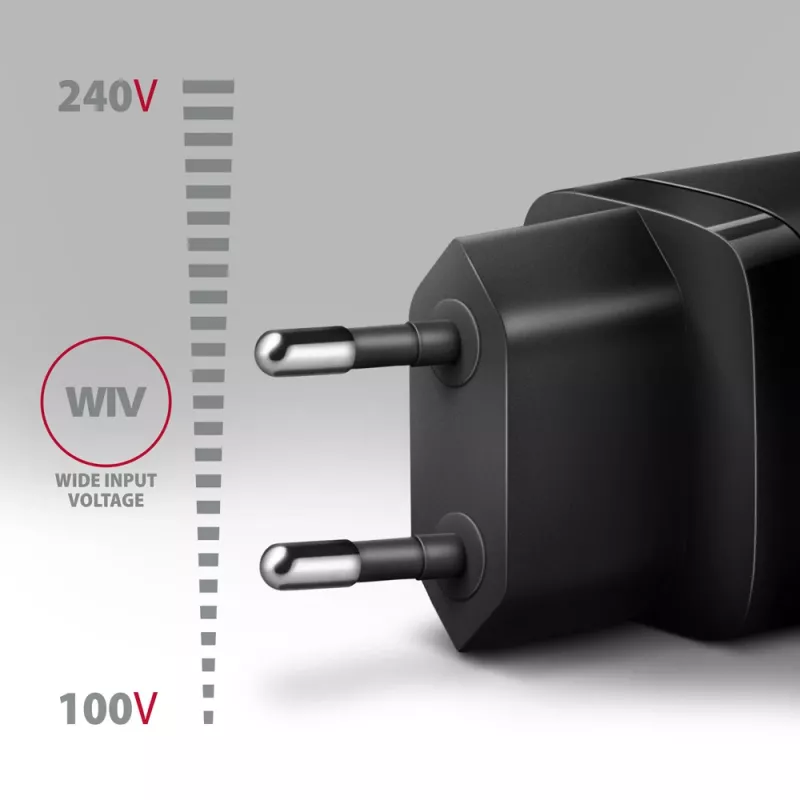 Carregador de parede Axagon ACU-PQ30 PD3.0 & QC4+ 2 saídas 30W