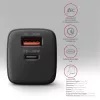 Carregador de parede Axagon ACU-PQ30 PD3.0 & QC4+ 2 saídas 30W