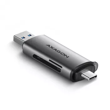 Leitor de cartões Axagon CRE-SAC SuperSpeed USB-C+USB-A 5 Gbit/s