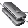 Axagon HMC-8HLSA, hub USB 5Gbps, 3x USB-A, HDMI 4K/60Hz, RJ-45, SD/microSD, áudio, PD 100W