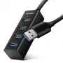 Axagon HUE-M1A hub USB 3.2 Gen 1 MINI 4x, metal, cabo USB-A de 20 cm