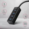 Axagon HUE-M1A hub USB 3.2 Gen 1 MINI 4x, metal, cabo USB-A de 20 cm
