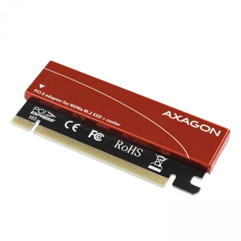 Adaptador Axagon PCEM2-S PCIe x16 - M.2 NVMe M-Key, com dissipador de alumínio passivo