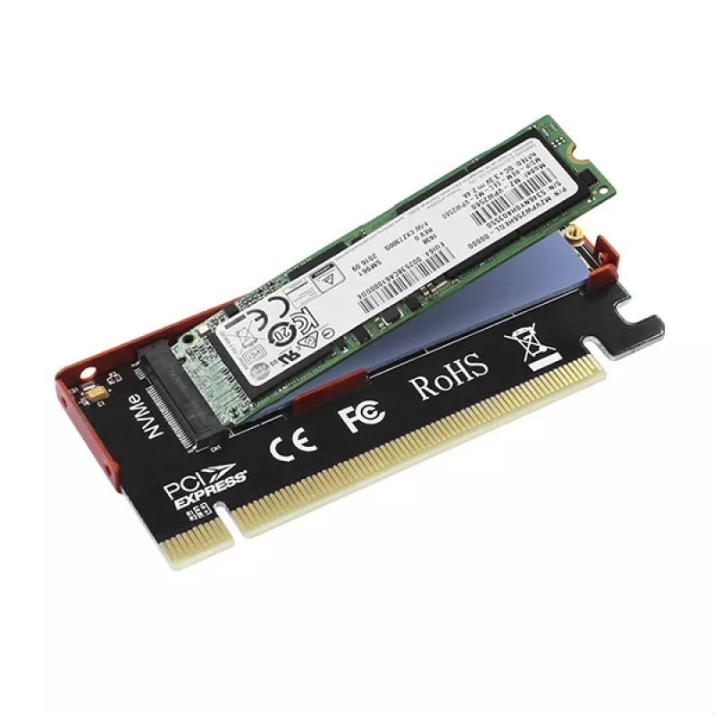 Adaptador Axagon PCEM2-S PCIe x16 - M.2 NVMe M-Key, com dissipador de alumínio passivo