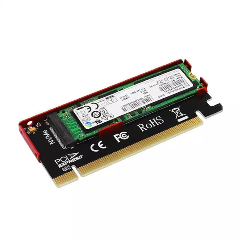 Adaptador Axagon PCEM2-S PCIe x16 - M.2 NVMe M-Key, com dissipador de alumínio passivo