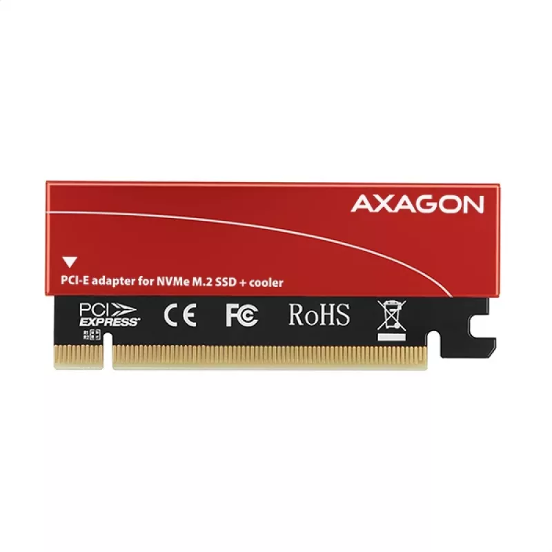 Adaptador Axagon PCEM2-S PCIe x16 - M.2 NVMe M-Key, com dissipador de alumínio passivo