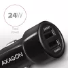 Carregador automático Axagon PWC-5V5 SMART 24W, 2 portas USB-A, 5V/2,4A + 5V/2,4A