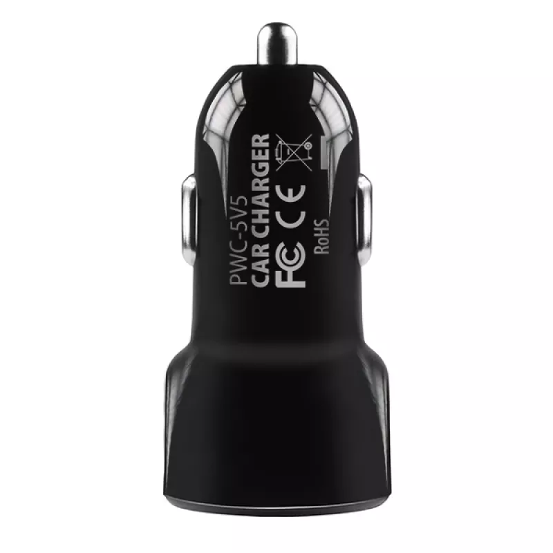 Carregador automático Axagon PWC-5V5 SMART 24W, 2 portas USB-A, 5V/2,4A + 5V/2,4A