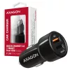 Carregador para dispositivos móveis telemóvel, smartphone, tablet, universal Axagon PWC-QC5 preto isqueiro carregamento rápido automóvel