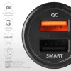Carregador para dispositivos móveis telemóvel, smartphone, tablet, universal Axagon PWC-QC5 preto isqueiro carregamento rápido automóvel