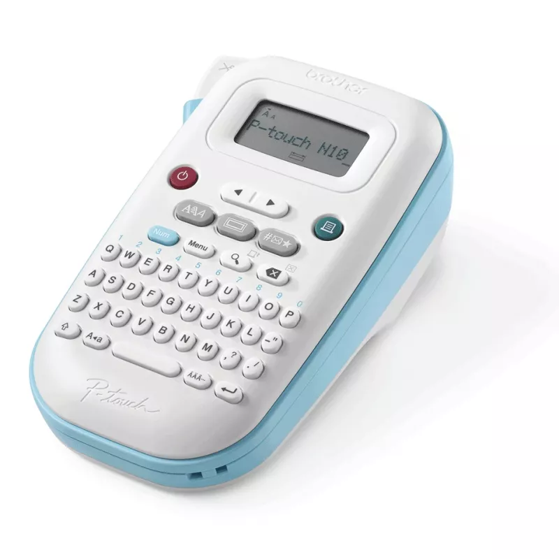 Impressora de etiquetas Brother PT-N10 transferência térmica — largura máx. 12 mm, velocidade de impressão 9 mm/s, LCD, alimentada por pilhas