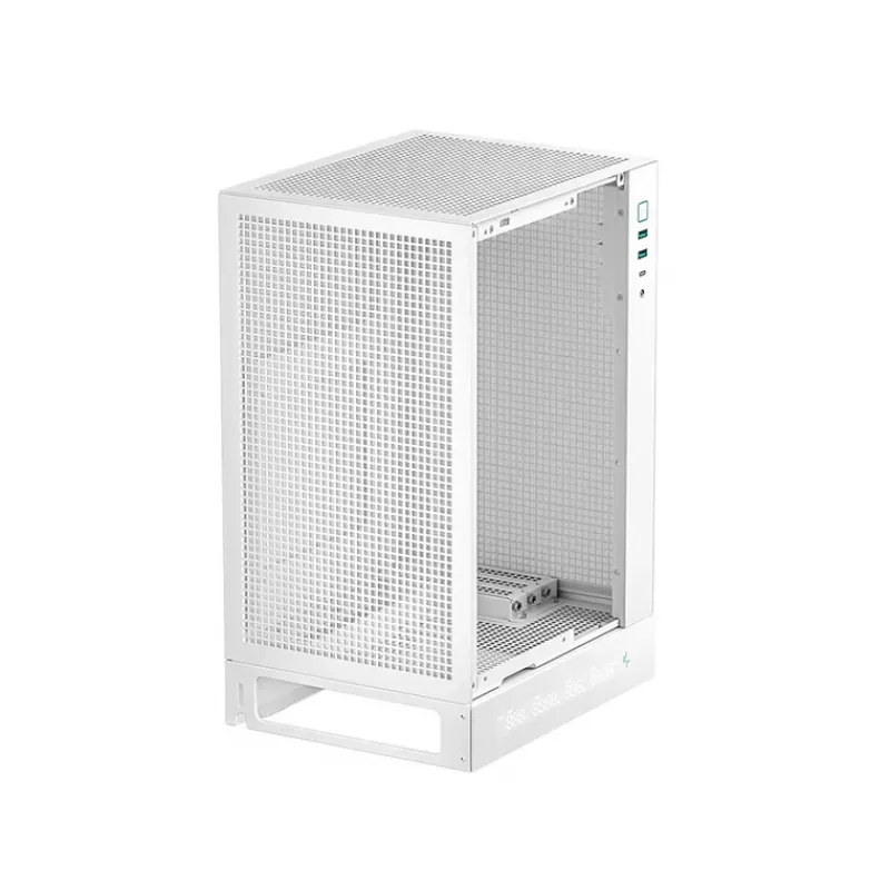 DeepCool CH170 Digital R-CH170-WHNPI0D-G-1 caixa de PC Mini-ITX Mini Tower sem fonte de alimentação, 2x USB 3.0, USB-C, branca