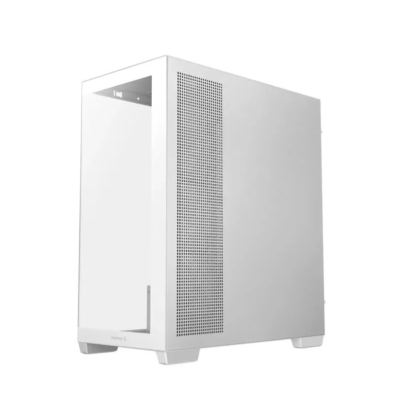 Caixa de PC DeepCool CG580 4F WH Midi Tower ATX/Micro ATX/ITX, vidro temperado, 3×120 mm + 120 mm traseira, branco