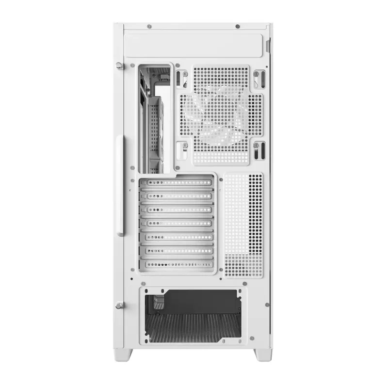 Caixa de PC DeepCool CG580 4F WH Midi Tower ATX/Micro ATX/ITX, vidro temperado, 3×120 mm + 120 mm traseira, branco