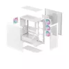 Caixa de PC DeepCool CG580 4F WH Midi Tower ATX/Micro ATX/ITX, vidro temperado, 3×120 mm + 120 mm traseira, branco