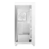 Caixa de PC DeepCool CG580 4F WH Midi Tower ATX/Micro ATX/ITX, vidro temperado, 3×120 mm + 120 mm traseira, branco