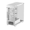 Caixa de PC DeepCool CG580 4F WH Midi Tower ATX/Micro ATX/ITX, vidro temperado, 3×120 mm + 120 mm traseira, branco