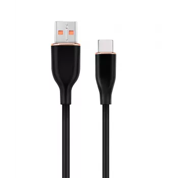 Cabo de carregamento e dados USB Type-C em silicone premium GEMBIRD, 1,5 m – preto