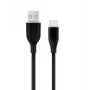 Cabo de carregamento e dados USB Type-C em silicone premium GEMBIRD, 1,5 m – preto