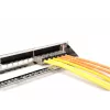 DIGITUS DN-91411-G patch panel modular, 24 portas, blindado, galvanizado, montagem em rack de 19 polegadas 1U, vazio, preto
