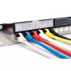 DIGITUS DN-91411-G patch panel modular, 24 portas, blindado, galvanizado, montagem em rack de 19 polegadas 1U, vazio, preto
