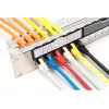 DIGITUS DN-91411-G patch panel modular, 24 portas, blindado, galvanizado, montagem em rack de 19 polegadas 1U, vazio, preto