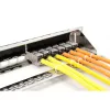DIGITUS DN-91411-G patch panel modular, 24 portas, blindado, galvanizado, montagem em rack de 19 polegadas 1U, vazio, preto