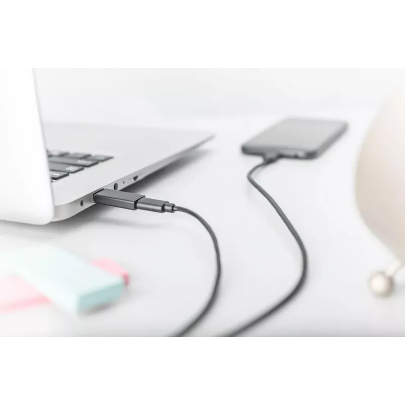 Adaptador DIGITUS USB Type-C, Type-A para C macho/fêmea, 3A, 5GB, versão 3.0, preto