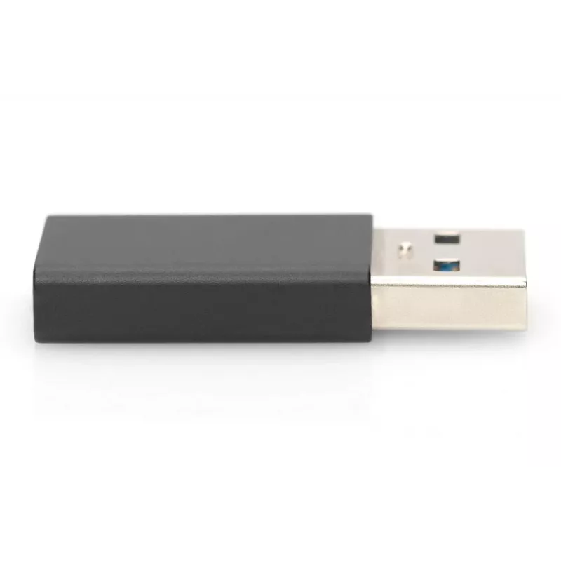 Adaptador DIGITUS USB Type-C, Type-A para C macho/fêmea, 3A, 5GB, versão 3.0, preto