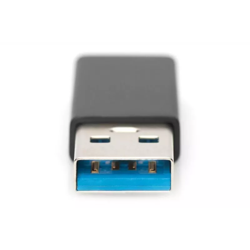 Adaptador DIGITUS USB Type-C, Type-A para C macho/fêmea, 3A, 5GB, versão 3.0, preto