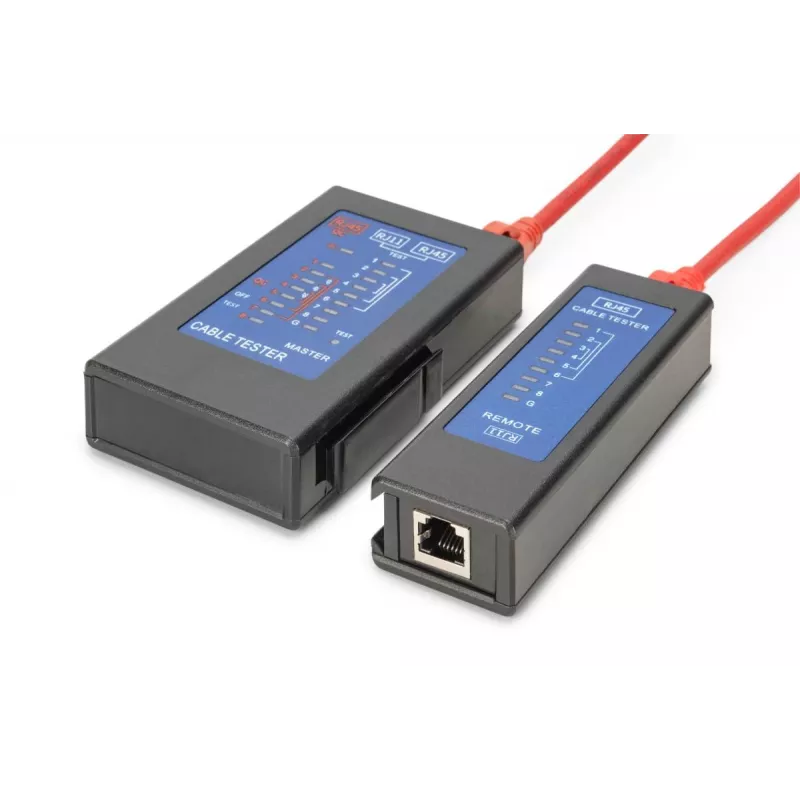 Testador de cabos DIGITUS - testador unilateral testador PoE com mala