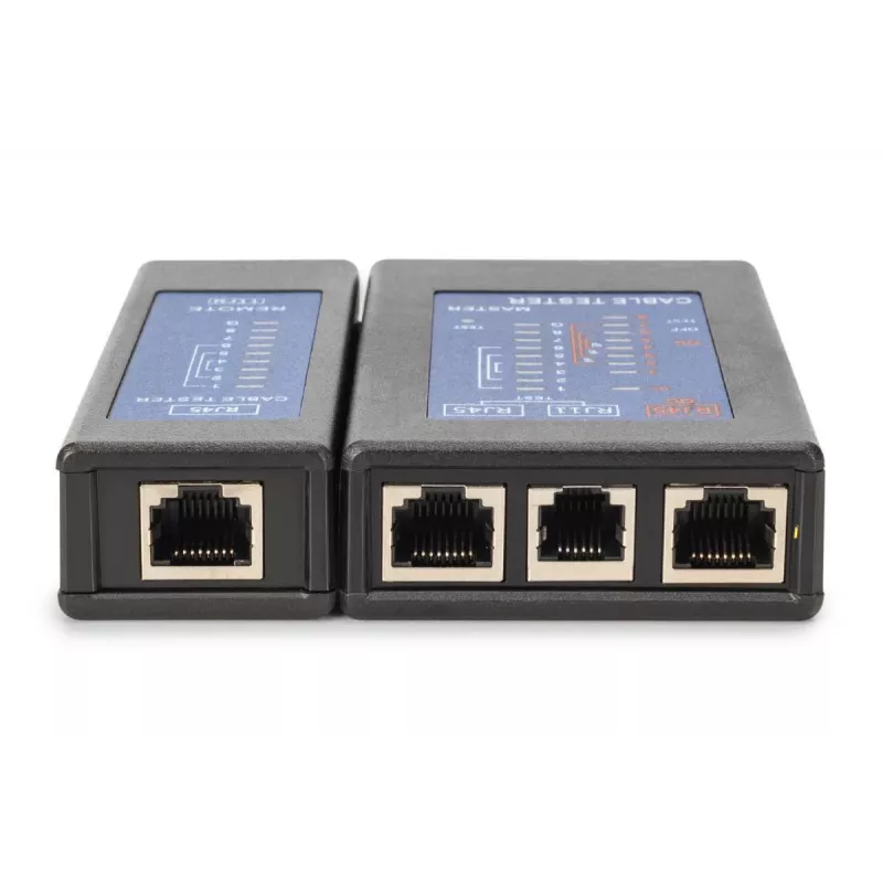 Testador de cabos DIGITUS - testador unilateral testador PoE com mala
