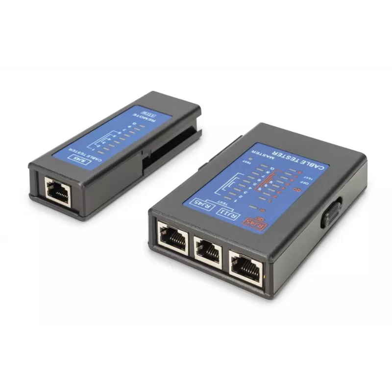 Testador de cabos DIGITUS - testador unilateral testador PoE com mala